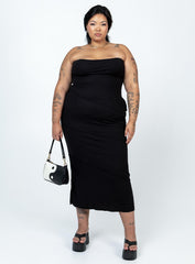 Oscar Midi Dress Black Curve